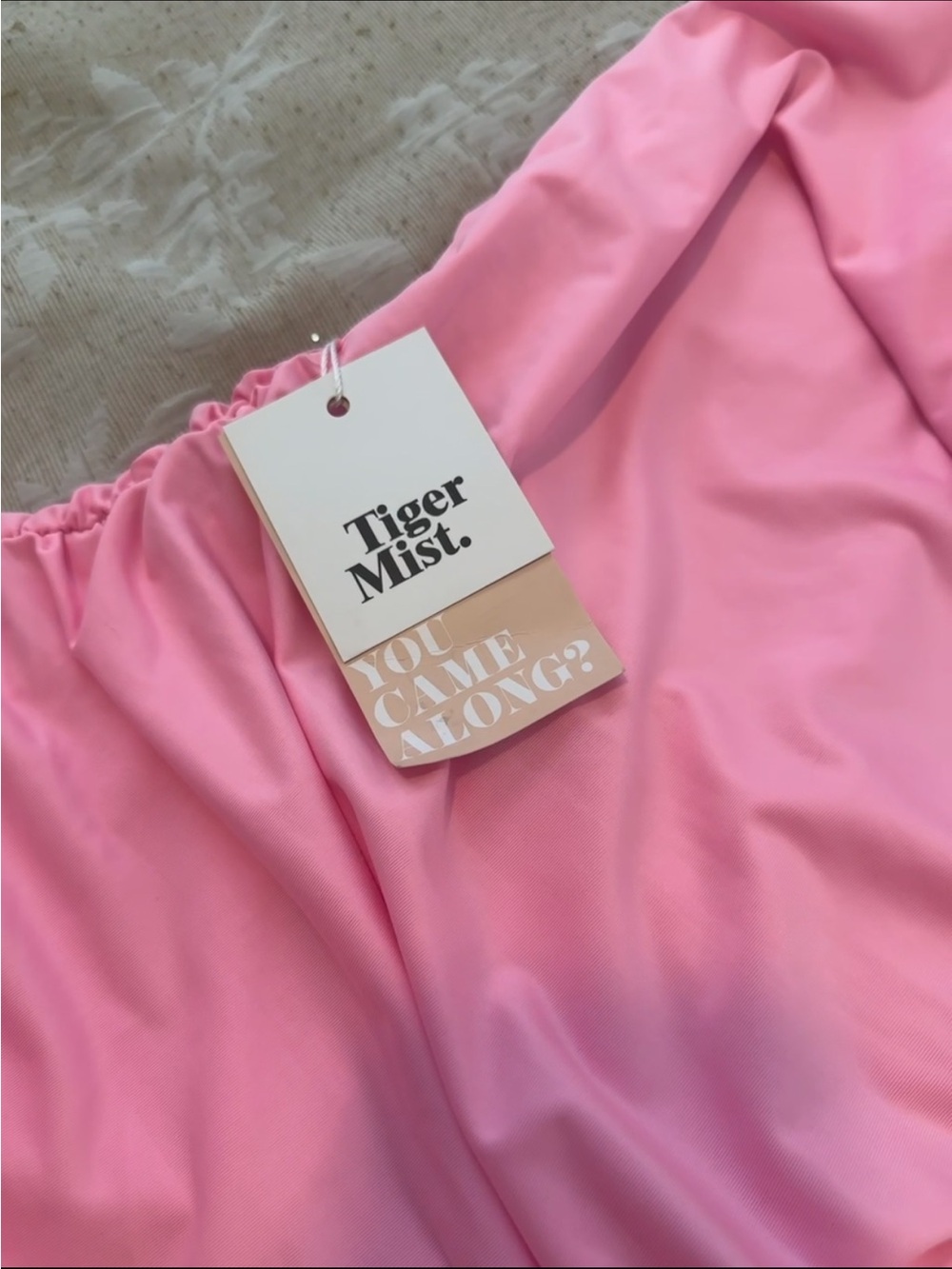 Tiger Mist Pink Halter Ruched Mini Dress - Picture 5 of 7